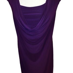 - Vintage Purple Dress Cowl Neck 10P